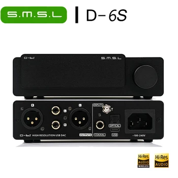 SMSL D-6-OS Digitális Audio Dekóder D6S ES9039Q2M Chip MQA DAC Bluetooth 5.1 LDAC Hi-res XMOS XU316 c típus APTX/HD SBC AAC HIFI