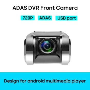 DVR Első Dash Kamera ADAS LDWS FVDW FCWS Autó Android Multimédia Lejátszó 720P USB Port Csatlakozás Rejtett Kialakítás