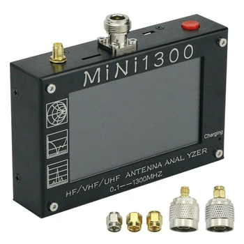 0.1-1300Mhz HF VHF UHF 4.3 Inch Antenna Analyzer Vektor Hálózat Analizátor SWR Mérő Frekvencia Multiméter Mini1300