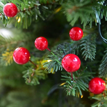 Karácsonyi Szimuláció Bogyók Mesterséges Holly Berry Hamis Vörös Holly Bogyók Dekoráció Gyümölcs Karácsonyfa Ajándék Bonsai Fesztivál, Dekoráció