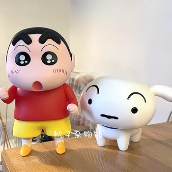 15-22cm Zsírkréta Shin-chan Nohara Shiro Hülye Anime Ábra Vinil Aranyos Baba Figurát Játékok Modell Ízületek Mozgatható Szobrot Karácsonyi Ajándék