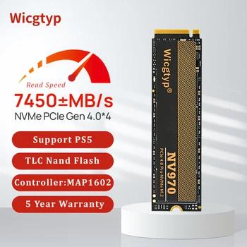 Wicgtyp SSD M2 NVMe 512 gb 1 tb-os 2 tb-os PCIe 4.0x4 Belső M. 2 Ssd 1 tb 2 tb-os NVME 2280 merevlemezek PS5 PC, Laptop, Asztali SSD NVMe
