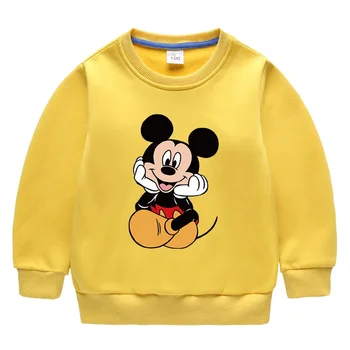 MINISO Disney Mickey Egér, Donald Kacsa Gyermek Polár Pulóver Őszi-Téli Megvastagodott Meleg Bázis Téli Ruházat