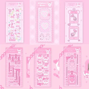 Koreai Ins Rózsaszín Sorozat Goo Kártya, Matrica, Fotó, Dekoráció Matrica Anyag Aranyos Matricák
