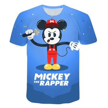 2022 Disney Mickey 3D Nyomtatás Vicces Túlméretezett póló Férfi Rövid ujjú Férfi, Női póló, Gyermek Ruházat Emo