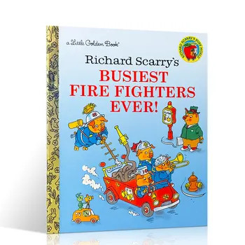 Milu Eredeti angol képeskönyv Richard Scarry 's Legforgalmasabb Tűzoltók Valaha Keménytáblás Kisgyermek