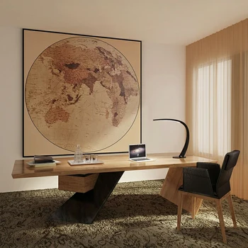 Fa Íróasztal Asztalok, Modern, Egyszerű Stúdió Elegáns Hálószobába Vezető Luxus Irodai Íróasztal Állt Mesa Escritorio Ház, Bútorok