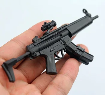 1/6. Mini MP5 géppisztoly Össze Lőfegyverek Puzzle-Modell 1/6 akciófigura Katona Katonai Fegyverek Játékok