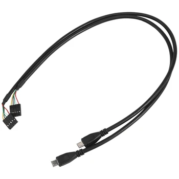 (2 Csomag) 50CM 5-Tűs Alaplap Női Fejléc, Hogy a Mikro-USB Férfi Adapter Dupont Extender Kábel (5Pin/Micro-USB)
