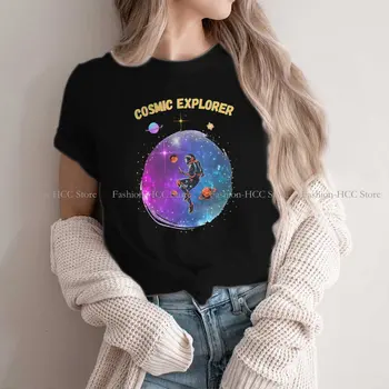 Álmodozó Galaxy Univerzum Divat Poliészter TShirts Kozmikus Explorer Női Stílus Streetwear Póló Kerek Nyakkivágás