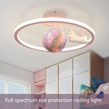 Lakberendezés szemvédő LED-es Lámpák Modern Minimalista Rajzfilm Kreatív Egyszarvú Bolygó Hálószoba Gyermek Mennyezeti Lámpa SANDYHA