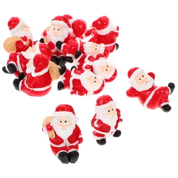 Karácsonyi Mikulás Miniatűr Figurákat Gyanta Díszítés Karácsonyi Ház Baba Dekoráció Hógömb Figurák