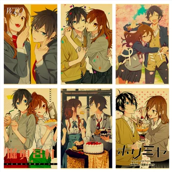 Anime Poszterek Horimiya Retro Plakát Vászon Festmény, Fali Dekoráció, Poszterek, Fali Art Kép, lakberendezés Képek a Gyerekek Szobája