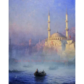 nagykereskedelmi festmény Ivan Konsztantinovics Aivazovsky Felső-Kahne Mecset (a nusretiye közelében Mecset Tophane, Isztambul) ART NYOMTATÁS
