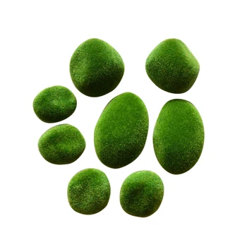8db Mesterséges Friss Moha Labdát Tündér Kert Miniatúrák Dekoráció DIY Mini Zöld Növény Poted Bonsai Kézműves Dísz Kellékek P2