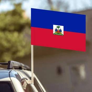 Flagnshow 100% Poliészter Haiti Haiti Autó Zászlók