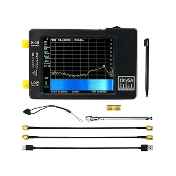 A TinySA spektrumelemző MF/HF/VHF UHF Bemenet 0,1 MHZ-350MHZ, valamint UHF Bemenet 240MHZ-960MHZ Jel Generátor,