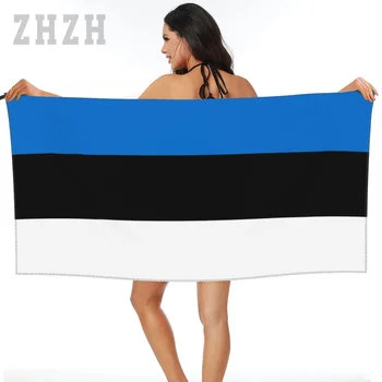Több Design Észtország Zászló Jelkép Törölközőt Gyors száraz Mikroszálas Elnyelő Lágy Víz Lélegző Strand Úszás Fürdőszoba