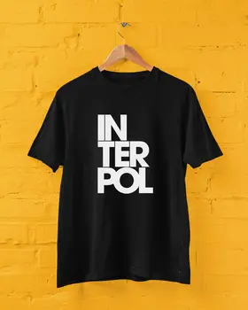 Az INTERPOL Zenekar Logója Férfi Női Felső Póló Ruha Tshirt