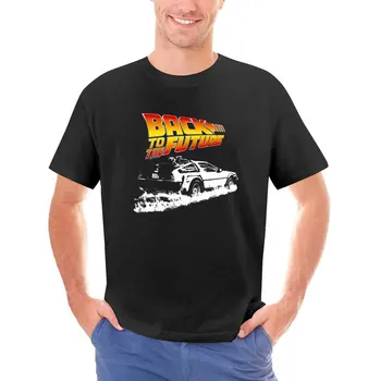 Streetwear Póló Vissza A Jövőbe 100 Pamut póló DeLorean Tűz Nyomait Népszerű Póló Pár Nyári Egyéni Pólók
