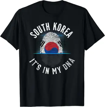 A dél-Koreai Zászló - a A DNS - koreai Férfi Póló Rövid Ujjú Alkalmi Pamut O-Nyakú póló