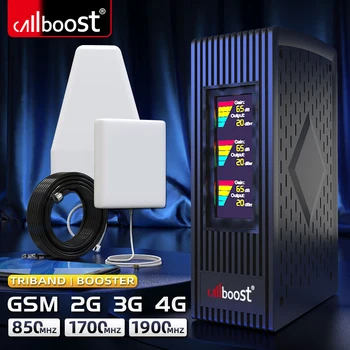 Callboost GSM 2G 3G 4G jelerősítő 4G Erősítő Jel 850 1700 1900 Repeater LDPA Antenna Készlet Mobil Telefon Hálózat Repeater