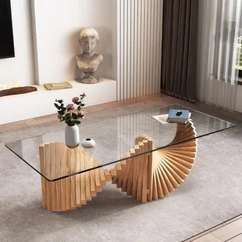 Luxus Center Kávézó Asztal Modern Esztétikai Tervező Egyszerű Dohányzóasztal Átlátszó Egyedi Vacsora Fennsík Bajas Otthon Bútor