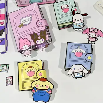 Sanrio Hellokitty Mymelody Cinnamoroll Csendes Könyv Matrica Játékok Nem Vágási DIY Dekompressziós Játék, Könyv, Kézzel készített Anime Lányok Ajándék