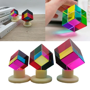 Optikai Üveg X-kocka Dichroic Cube Design Kocka RGB Combiner Splitter Oktatási Ajándék Osztály Fizika Oktatási, Tanulási Játék